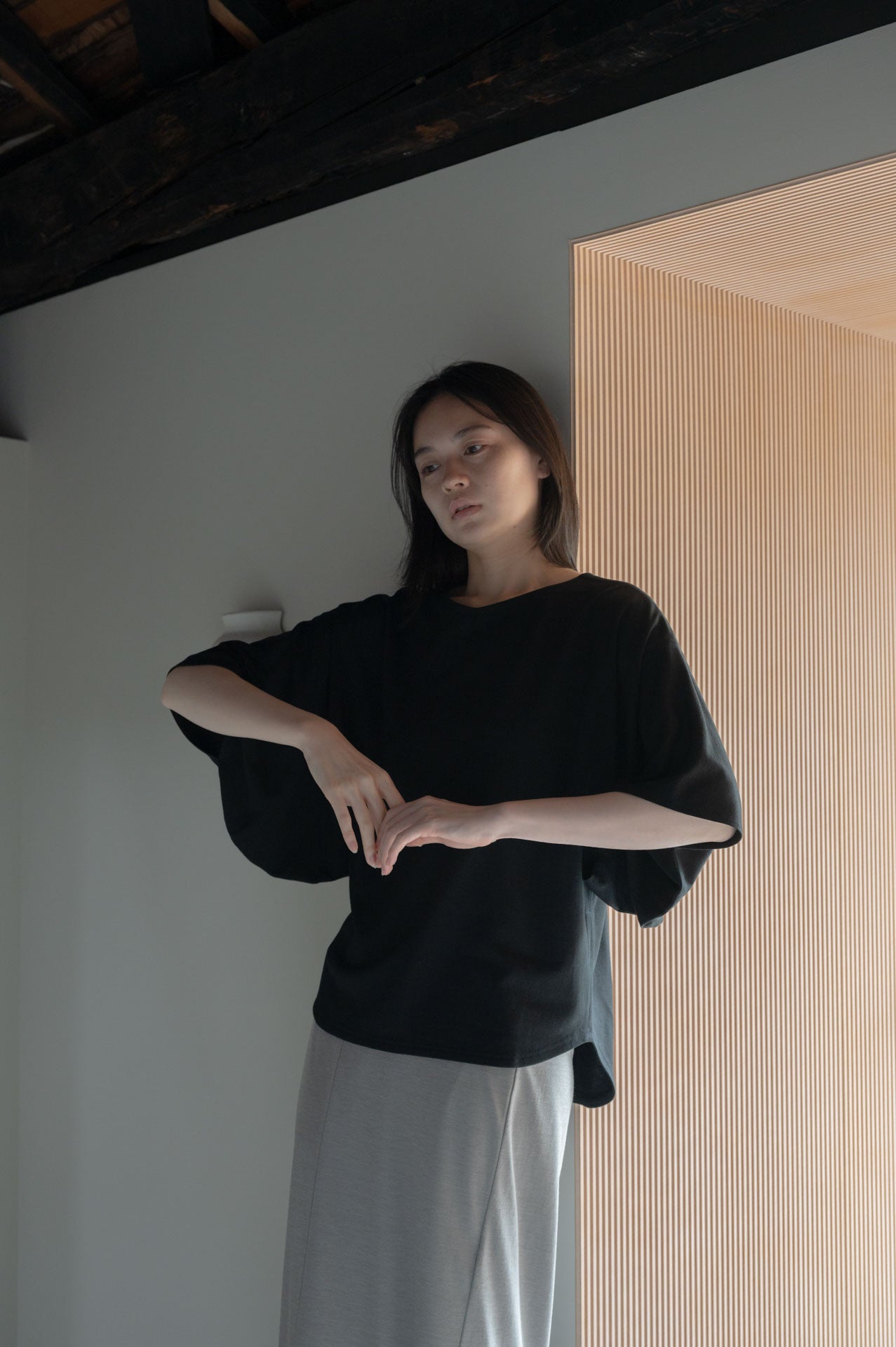 小袖-Tシャツ［和紙天竺］